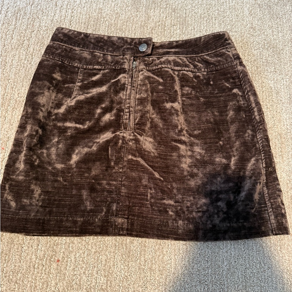 Free People Brown Corduroy Mini Skirt Size 6